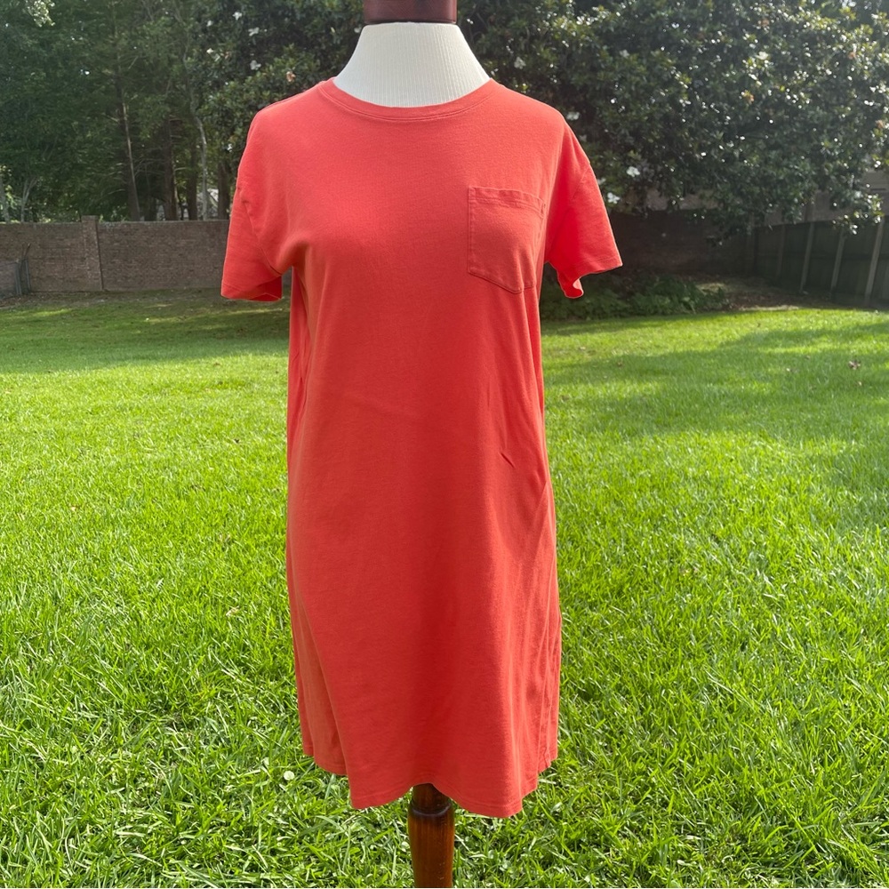 Everlane TShirt Dress Women’s size small orange mini dress jersey knit